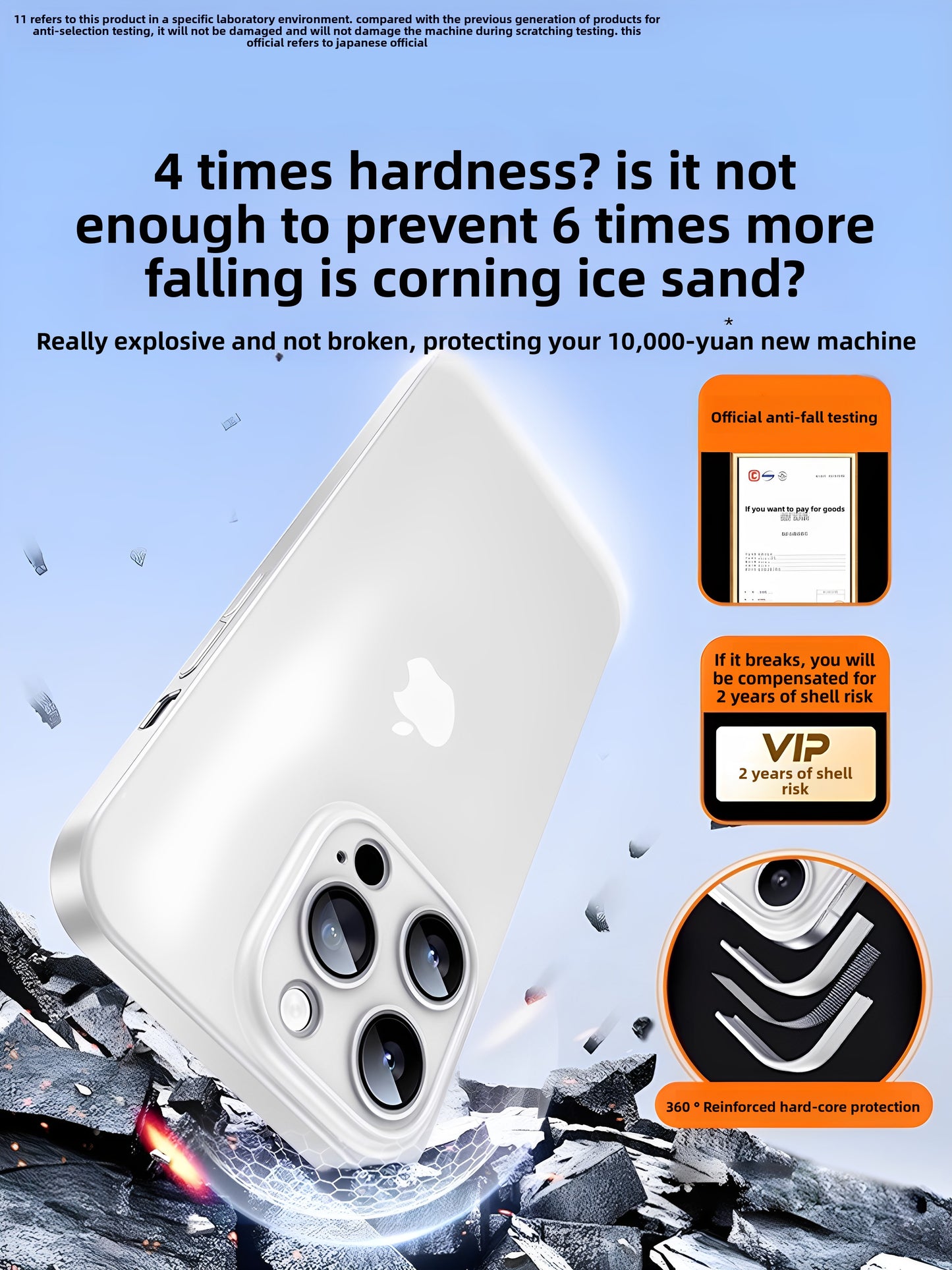 Sandblasted lens all-cover transparent silicone phone case