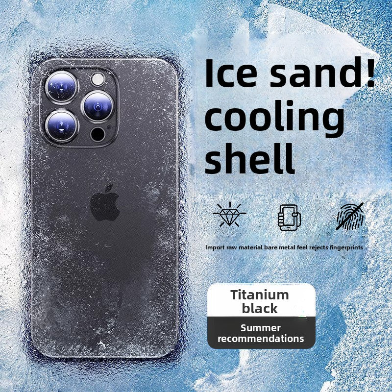 Sandblasted lens all-cover transparent silicone phone case