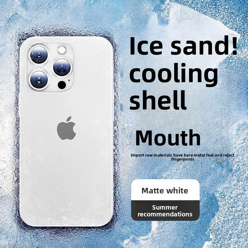 Sandblasted lens all-cover transparent silicone phone case
