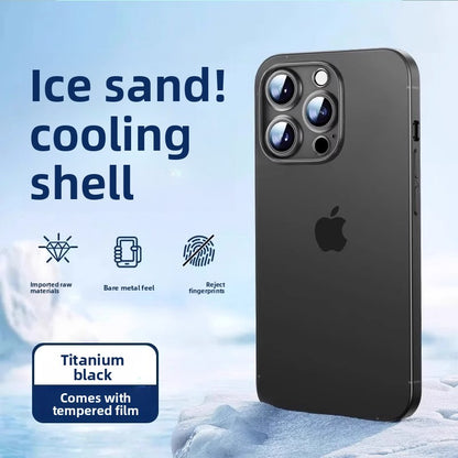Sandblasted lens all-cover transparent silicone phone case