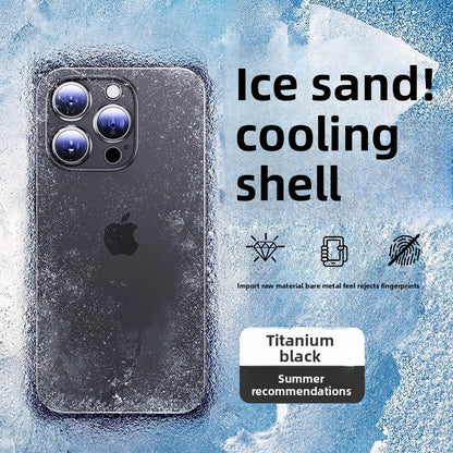 Sandblasted lens all-cover transparent silicone phone case