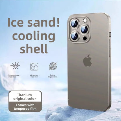 Sandblasted lens all-cover transparent silicone phone case
