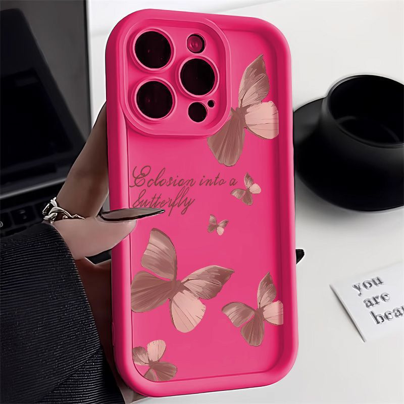 Light brown butterfly iPhone case