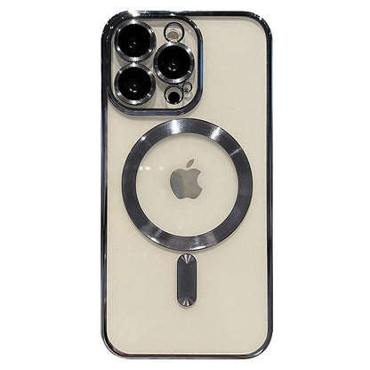 Electroplated Magnetic Phone Case for iPhone Transparent Anti-Fall Cover